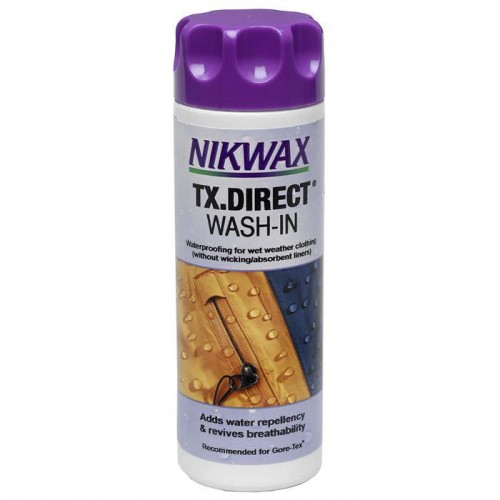 NIKWAX TX Direct Wash In 300ml. Waterproofing For Wet Weather Clothing.